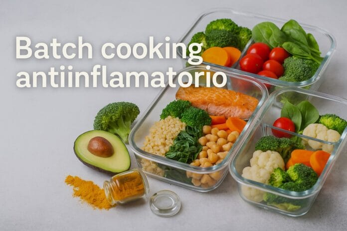 Batch cooking antiinflamatorio en 2 horas: 10 recetas base