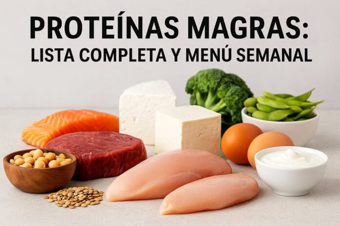 Proteínas magras: lista completa y menú semanal